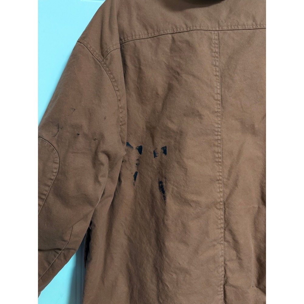 Dickies Men's Hooded Insulated Work Jacket 3XL (54–56) Brown Canvas Quilt Lined - Picture 5 of 12